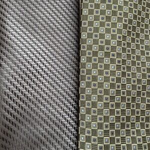 Roundtree & Yorke Silk Necktie Tie Lot Mens 59" Woven Jacquard Black Green Blue